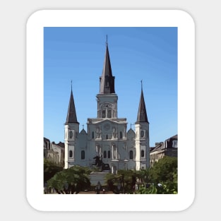 St. Louis Cathedral in Jackson Square, New Orleans Sticker